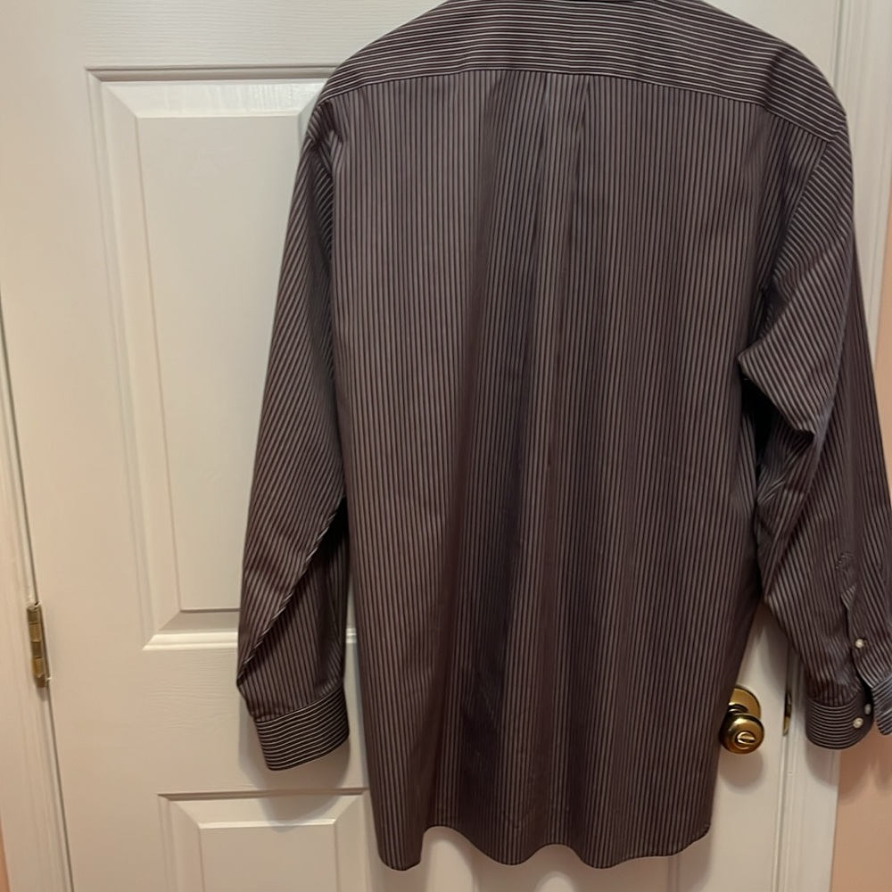 Paul Fredrick Black Striped Men's Shirt - Picture 4 of 6